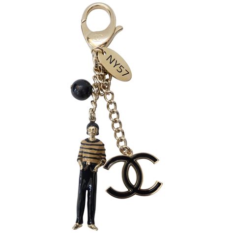 chanel bag keychain|chanel fluffy keychain.